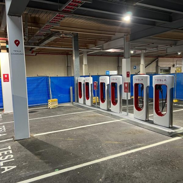 Custom Steel Plinth Surrounds – Tesla Charging Station Installation